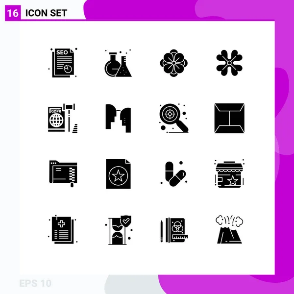 그룹의 솔리드 Editable Vector Design Elements — 스톡 벡터