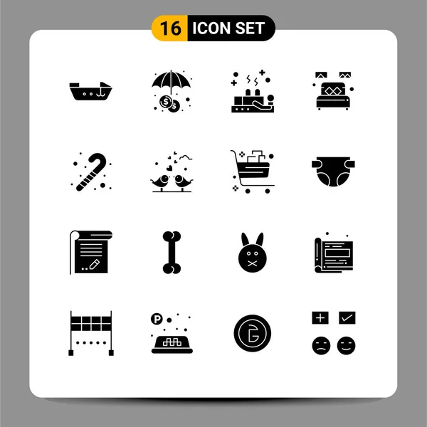 Stock Vector Icon Pack Znaków Symboli Linii Dla Dziecka Trzciny — Wektor stockowy