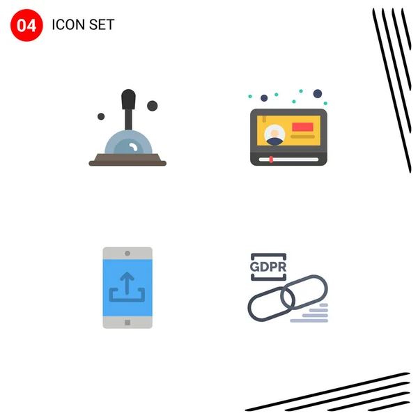 Editable Vector Line Pack Simple Flat Icons Search Mobile Application — Vector de stock
