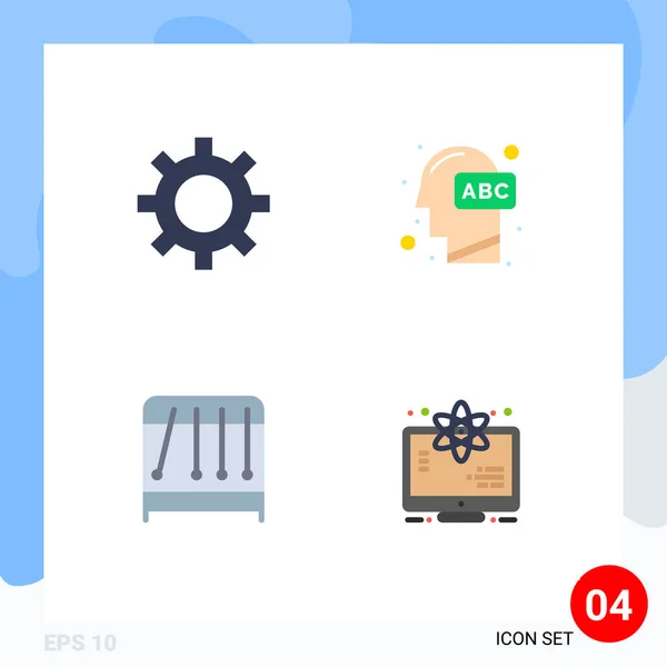 Thematic Vector Flat Icons Editable Sysymbols Setting Physics Vehicle Maintenance — Vector de stock