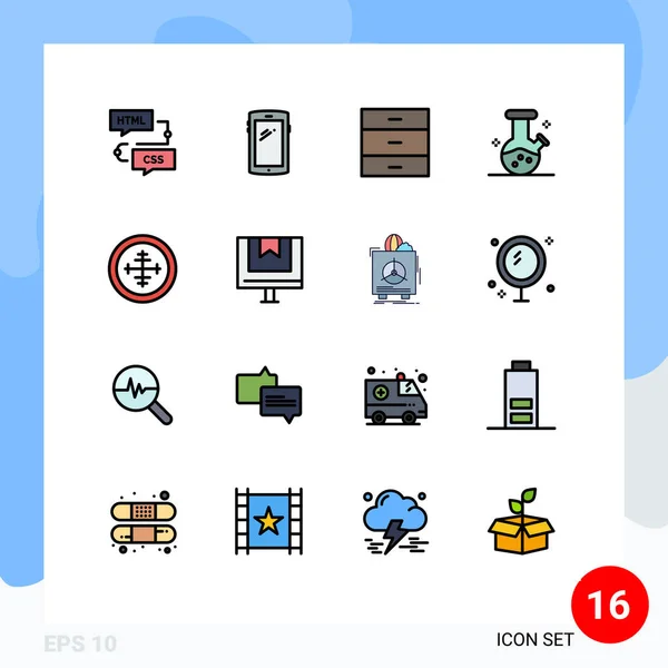 Stock Vector Icon Pack Mit Linienzeichen Und Symbolen Für Armee — Stockvektor