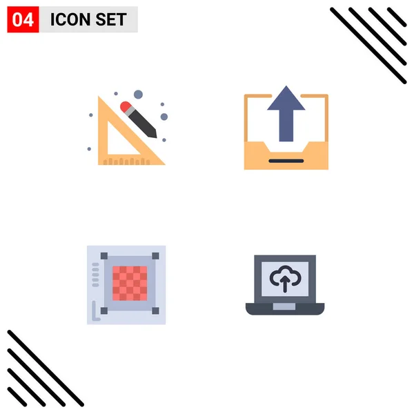 Universal Icon Symbols Group Modern Flat Icons Education Design Pencil — Stock Vector