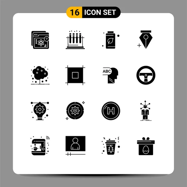 Stock Vector Icon Pack Mit Linienzeichen Und Symbolen Für Die — Stockvektor