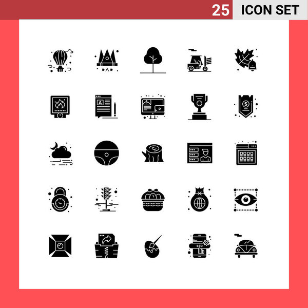 25 Creative Icons Modern Signs and Symbols of mechanical, education, tree, autumn, outline Editable Vector Design Elements