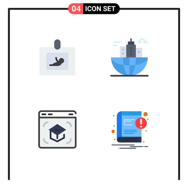 User Interface Pack Basic Flat Icons Baby Education Ultrasound City — Stock Vector