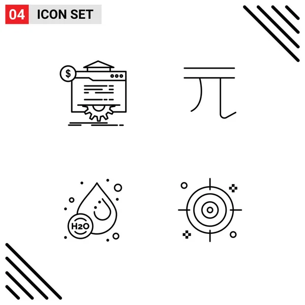 Line Pack Universal Symbols Seo New Technology Currency Editable Vector — Stock Vector