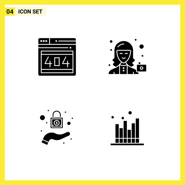 Stock Vector Icon Pack Líneas Signos Símbolos Para Seo Bloqueo — Vector de stock