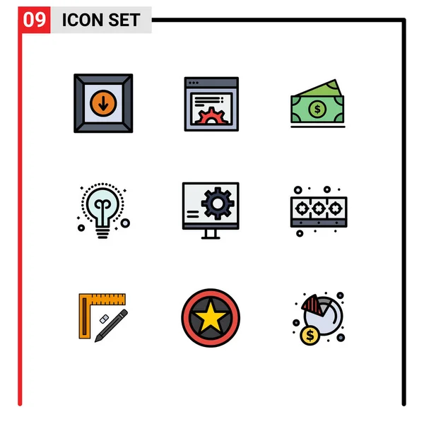 Kreativní Ikony Moderní Značky Symboly Oprav Vývoj Amearican Vývoj Idea — Stockový vektor