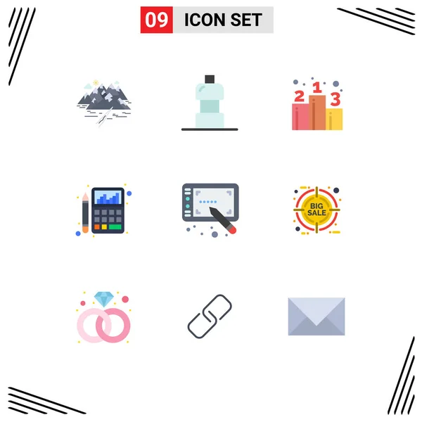 Stock Vector Icon Pack Line Signs Symbols Design Chart Business — Stock Vector