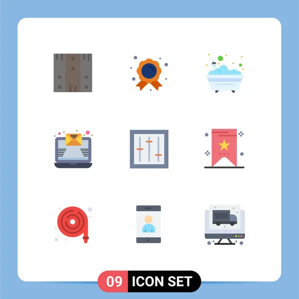 Universal Icon Symbols Group Modern Flat Colors Newsletter Education Mail — Vector de stoc