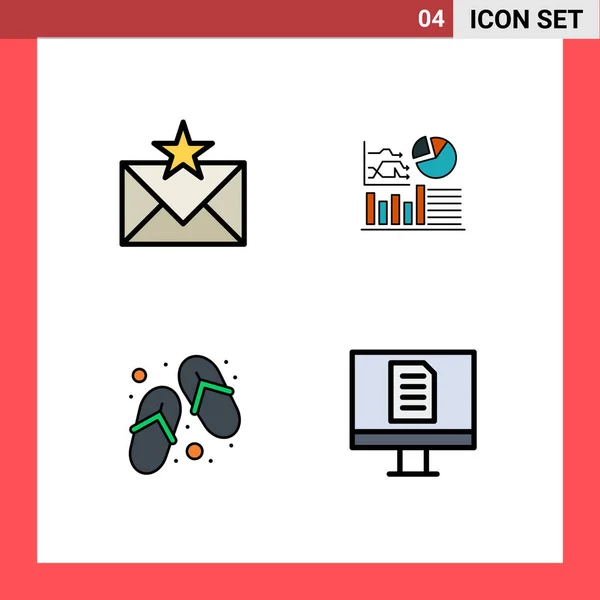 Creative Icons Modern Jelek Szimbólumok Kommunikáció Lábbeli Kedvencek Siker Papucs — Stock Vector