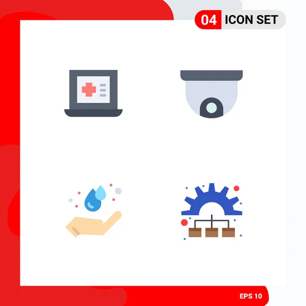 Universal Icon Sysymbols Group Modern Flat Icons Laptop Hand Camera — Archivo Imágenes Vectoriales