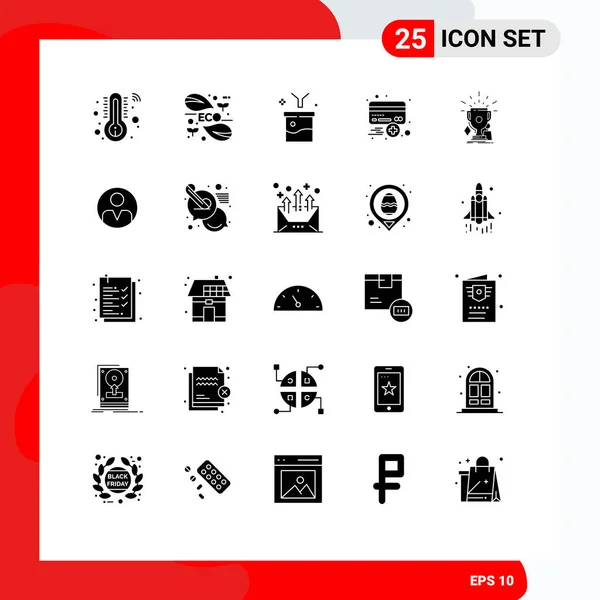 Set Modern Icons Sysymbols Signs Credit Credit Big Data Science — Vector de stock