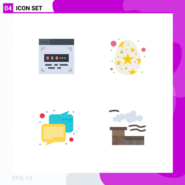 Flat Icon Concepto Para Websites Móvil Apps Código Mensaje Astro — Vector de stock