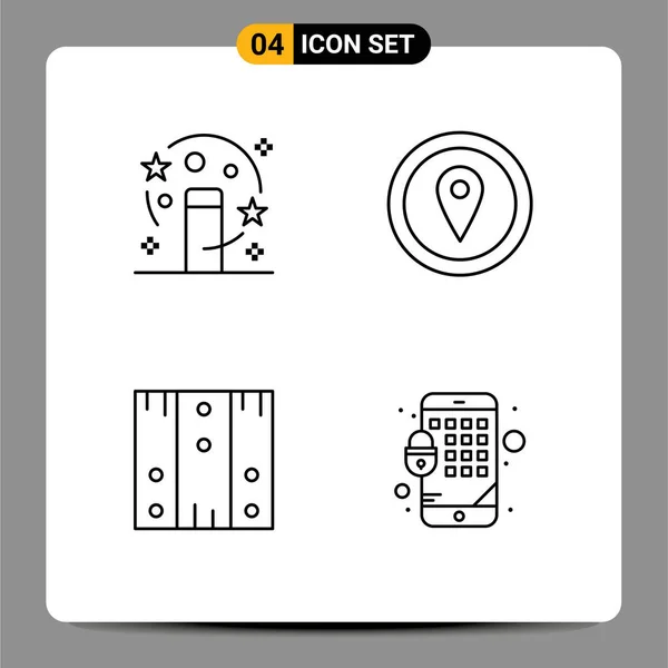 Stock Vector Icon Pack Line Signs Symbols Magic Deliver Transform — 스톡 벡터