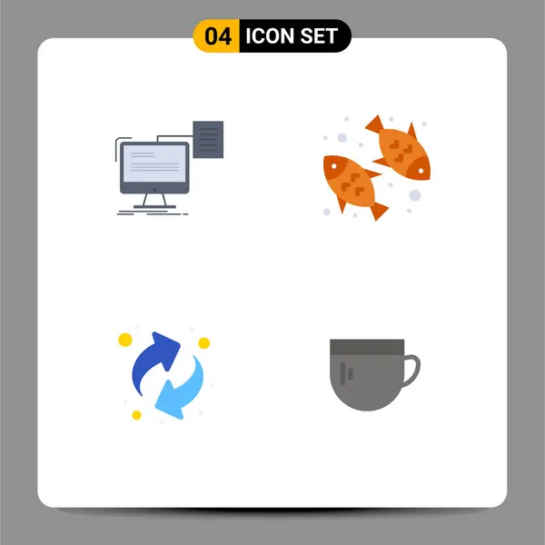 Universal Icon Symbols Group Modern Flat Icons Rescue Arrows Fish — Διανυσματικό Αρχείο