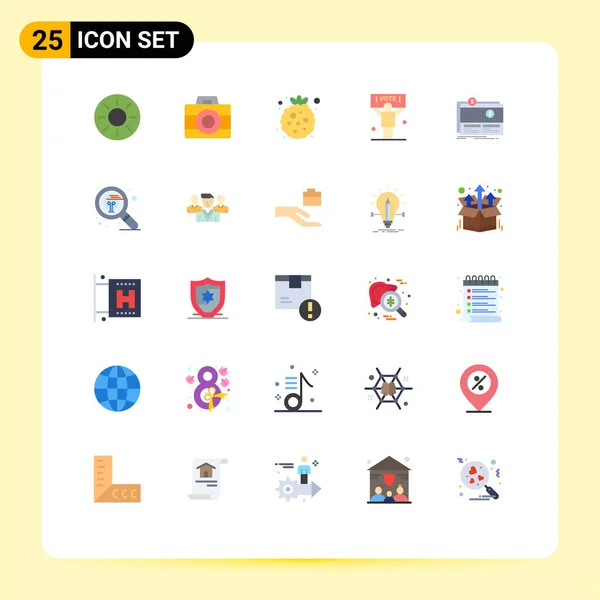 Stock Vector Icon Pack Line Jelek Szimbólumok Crowdfunding Politika Technológia — Stock Vector