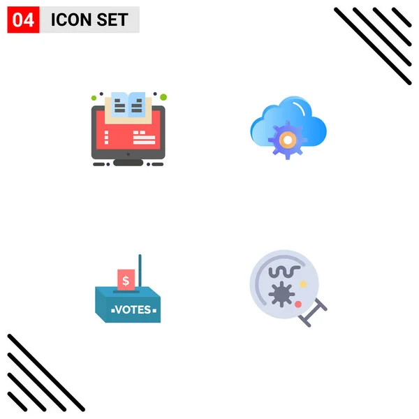 Pack Modern Flat Icons Signs Symbols Web Print Media Learning — Stock Vector