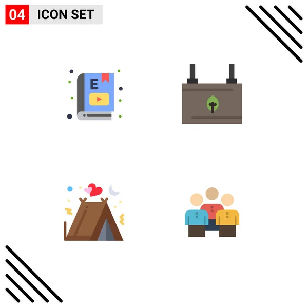 Pack Modern Flat Icons Sinais Símbolos Para Mídias Impressão Web — Vetor de Stock