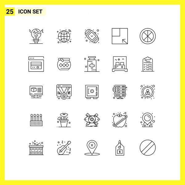 25行标志和符号组合 用于装饰 珠宝可编辑向量设计元素 — 图库矢量图片