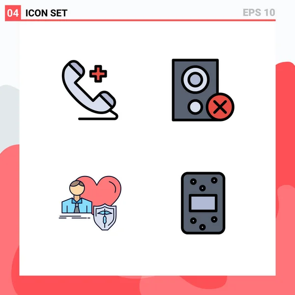 Set Modern Icons Sysymbols Signs Medical Insurance Hospital Gadget Home — Archivo Imágenes Vectoriales