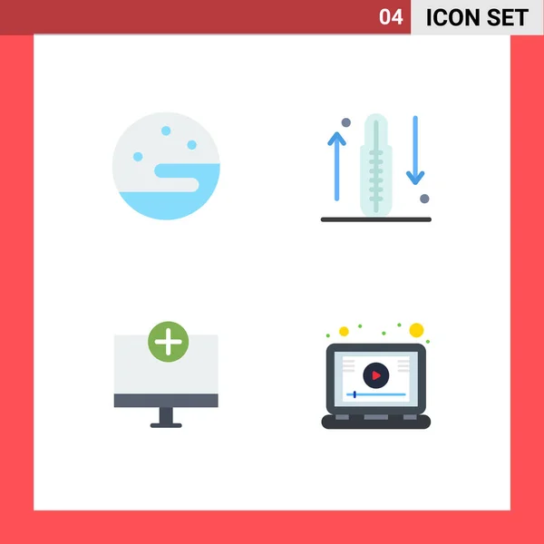 Universal Icon Symbols Group Modern Flat Icons Moon Computers Disease — Διανυσματικό Αρχείο