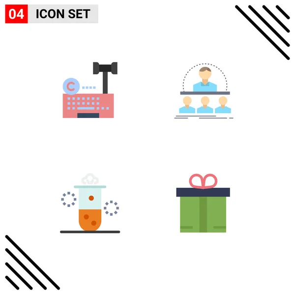 User Interface Pack Basic Flat Icons Copyright Mentor Law Coach — Vector de stock