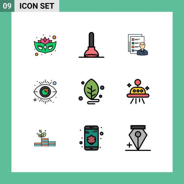 Universal Icon Symbols Group Modern Filledline Flat Colors Analytics View —  Vetores de Stock