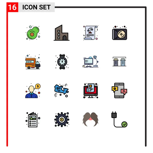 Set Modern Icons Sysymbols Signs International Technology Balance Music Device — Archivo Imágenes Vectoriales