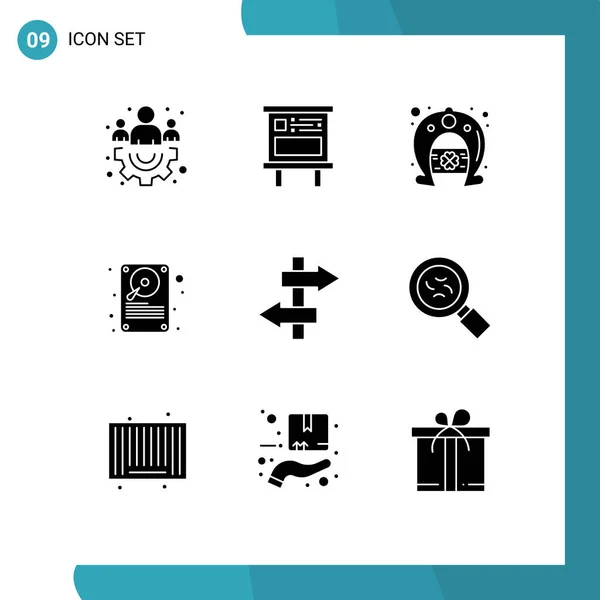 Universal Icon Symbols Group Modern Solid Glyphs Sign Storage Day — Stock Vector