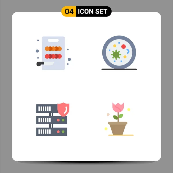 Editable Vector Line Pack Simple Flat Icons Board Secure Biology — Archivo Imágenes Vectoriales