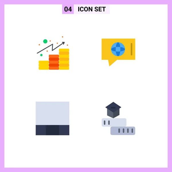 Thematic Vector Flat Icons Editable Sysymbols Analytics Layout Investments Technical — Vector de stock