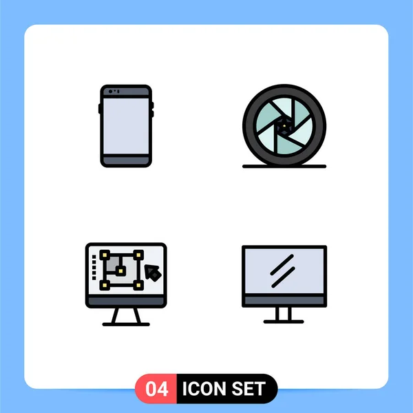 Creative Icons Modern Jelek Szimbólumok Telefon Szupersztár Huawei Kiemelt Csillag — Stock Vector