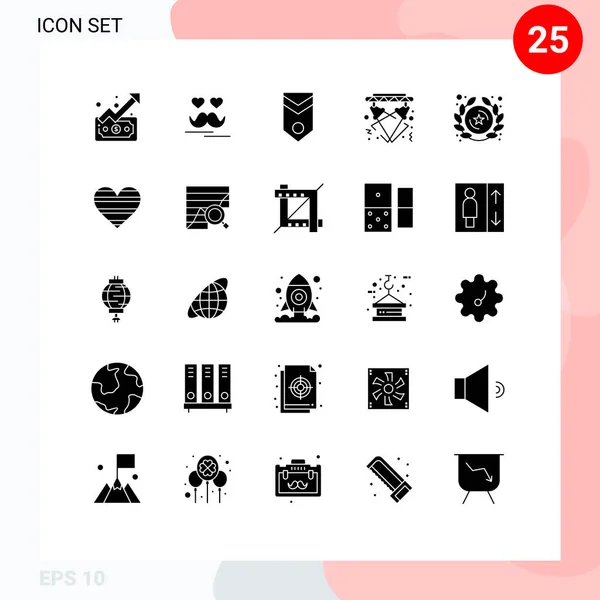 Universal Icon Symbols Group Modern Solid Glyphs Event Light Badge — Vetor de Stock