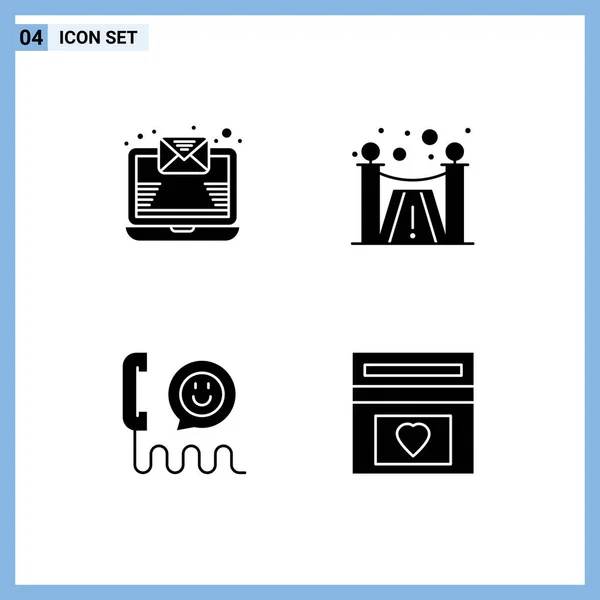 Pack Modern Solid Glyphs Jelek Szimbólumok Web Print Media Mint — Stock Vector