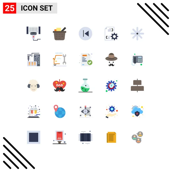 Stock Vector Icon Pack Mit Linienzeichen Und Symbolen Für Blume — Stockvektor