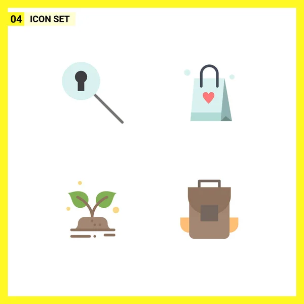 User Interface Flat Icon Pack Modern Signs Symbols Keyhole Shopping — Vetor de Stock