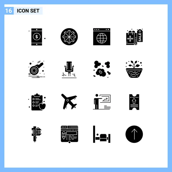 Set Modern Icons Symbols Signs Sports Alarm Globe Xmas Christmas — Stock Vector