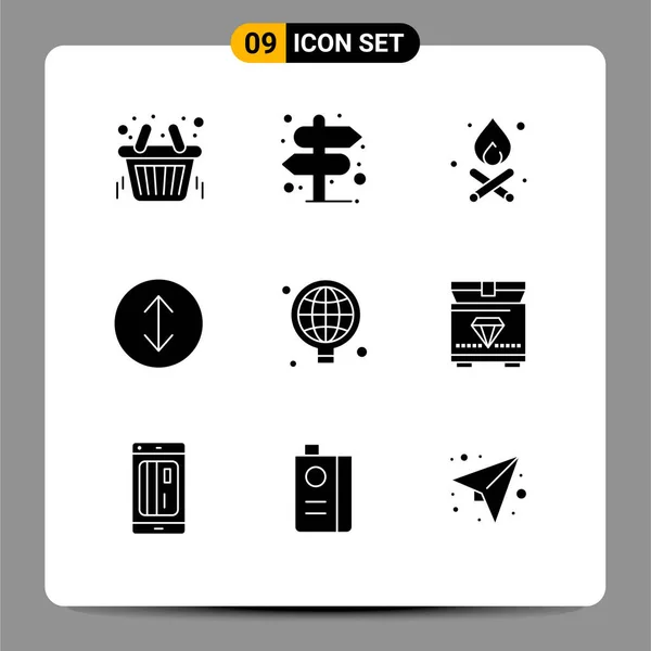 Universal Icon Symbols Group Modern Solid Glyphs Treasure Business Bonfire — Stockový vektor