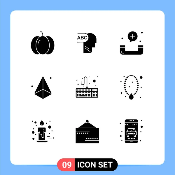 Universal Icon Symbolen Groep Van Moderne Solid Glyphs Van Toetsenbord — Stockvector