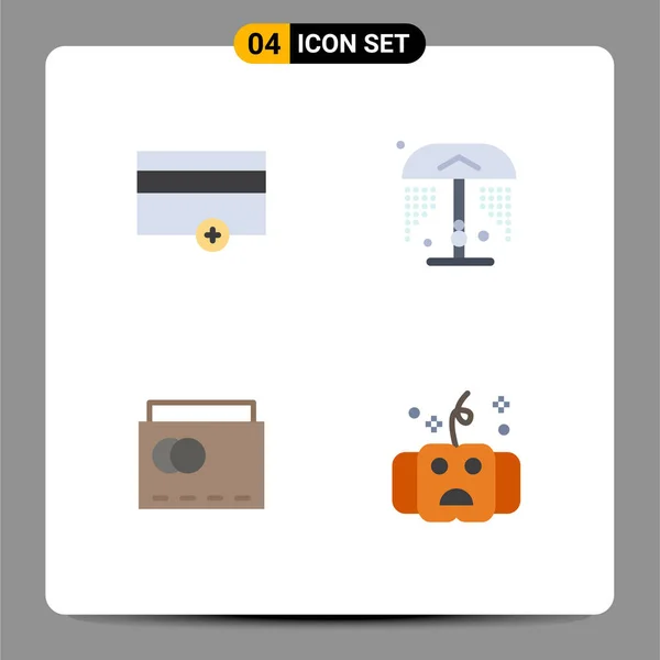 Vector Flat Icons Grid 핸드백 Editable Vector Design Elements — 스톡 벡터