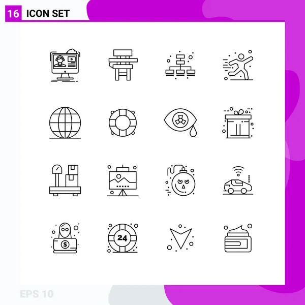 User Interface Outline Pack Modern Signs Sysymbols Education Play Education — Vector de stock
