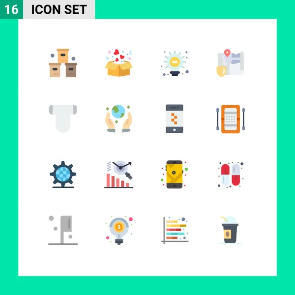 Universal Icon Symbols Group Cores Planas Modernas Caixa Web Embalagem — Vetor de Stock