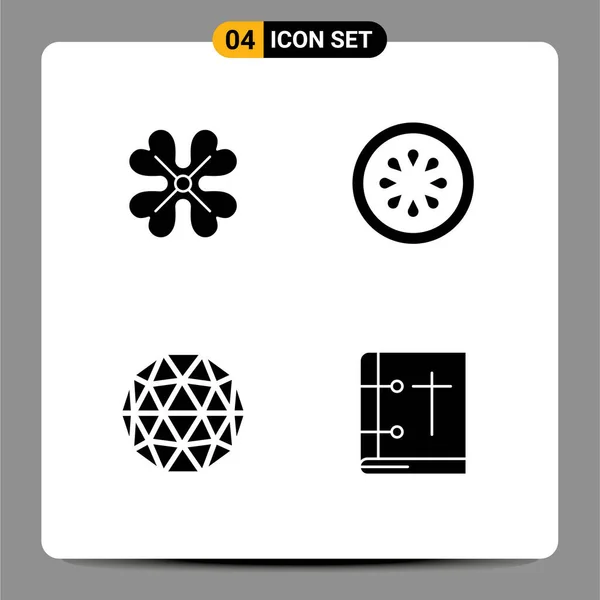 4创意图标海葵 大猩猩 加密货币可编辑向量设计元素的现代符号和符号 — 图库矢量图片