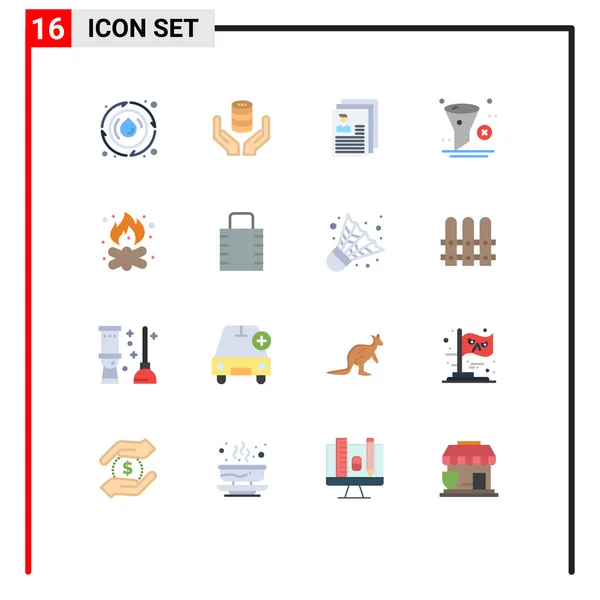 Universal Icon Symbolen Groep Van Moderne Vlakke Kleuren Van Verwijderen — Stockvector