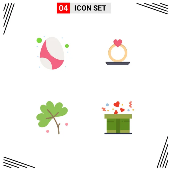 Flat Icon Concepto Para Websites Móvil Aplicaciones Cumpleaños Flor Celebración — Vector de stock
