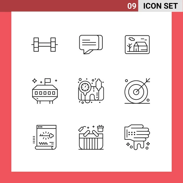 Creative Icons Moderne Zeichen Und Symbole Der Medien Monitor Real — Stockvektor