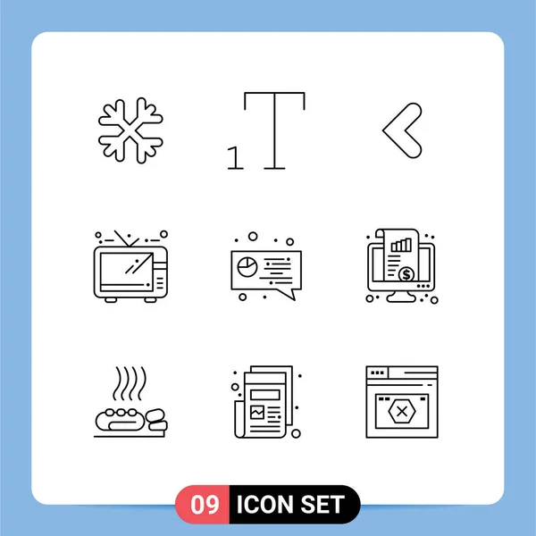 Set Profili Commerciali Kpi Torta Backword Digitale Elementi Design Vettoriale — Vettoriale Stock