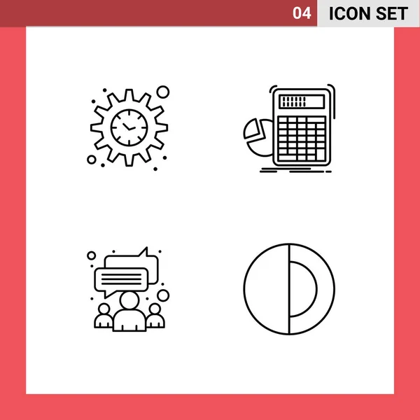 창조적 관리의 계산기 Editable Vector Design Elements — 스톡 벡터