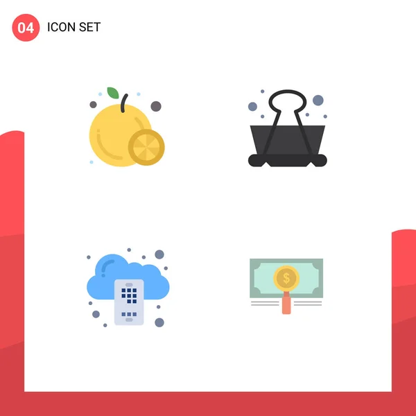 User Interface Pack Basic Flat Icons Food Κινητό Κλιπ Σχολείο — Διανυσματικό Αρχείο